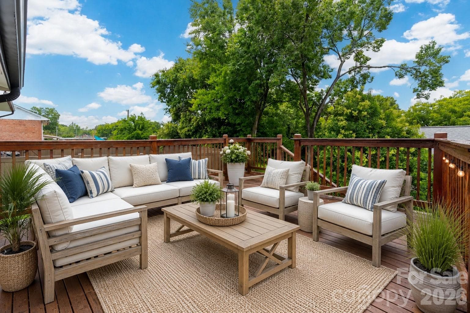 Virtually staged custom deck - 174 Tournament Drive SW, Concord