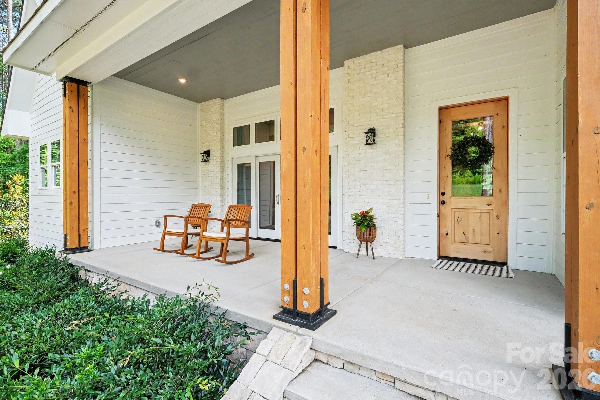 Inviting covered front entry porch - Lancaster