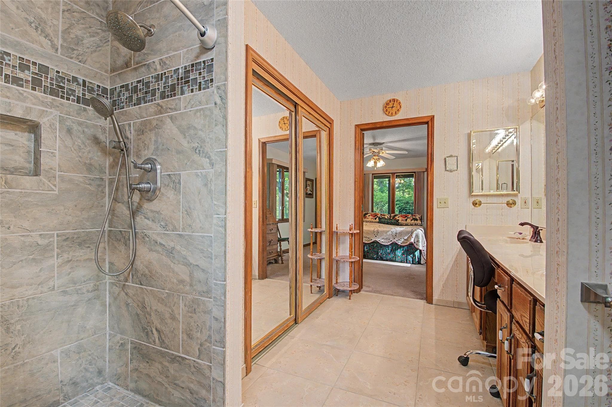 Primary Bath, Newly Renovated Shower - Horse Shoe