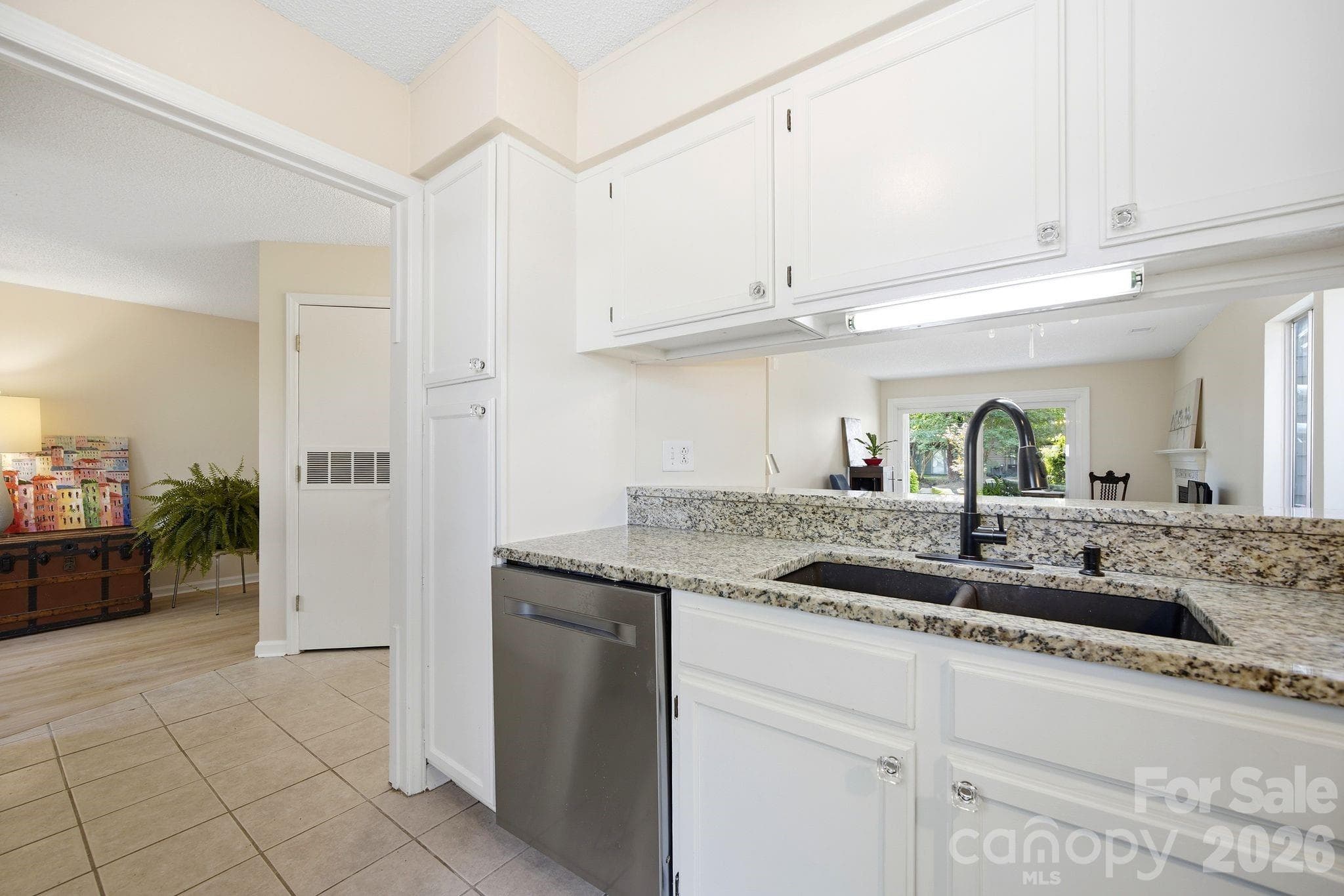 New Dishwasher - plenty of storage and beautiful granite countertops - overlooks into the flex area - Charlotte