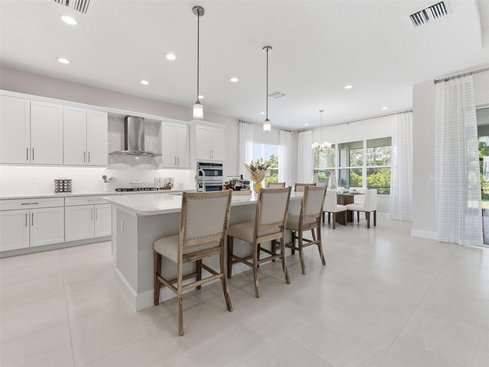 Recessed Lighting, Pendant Lights, Chimney Hood, Gas Cooktop  and More! - 3857 CABERNET TER, WESLEY CHAPEL