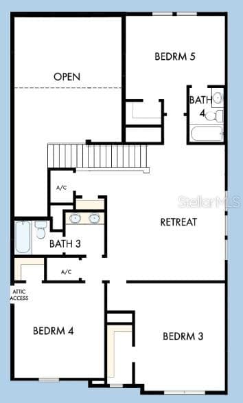 Floor Plan Second Floor - 2846 SOLETA VW, ODESSA