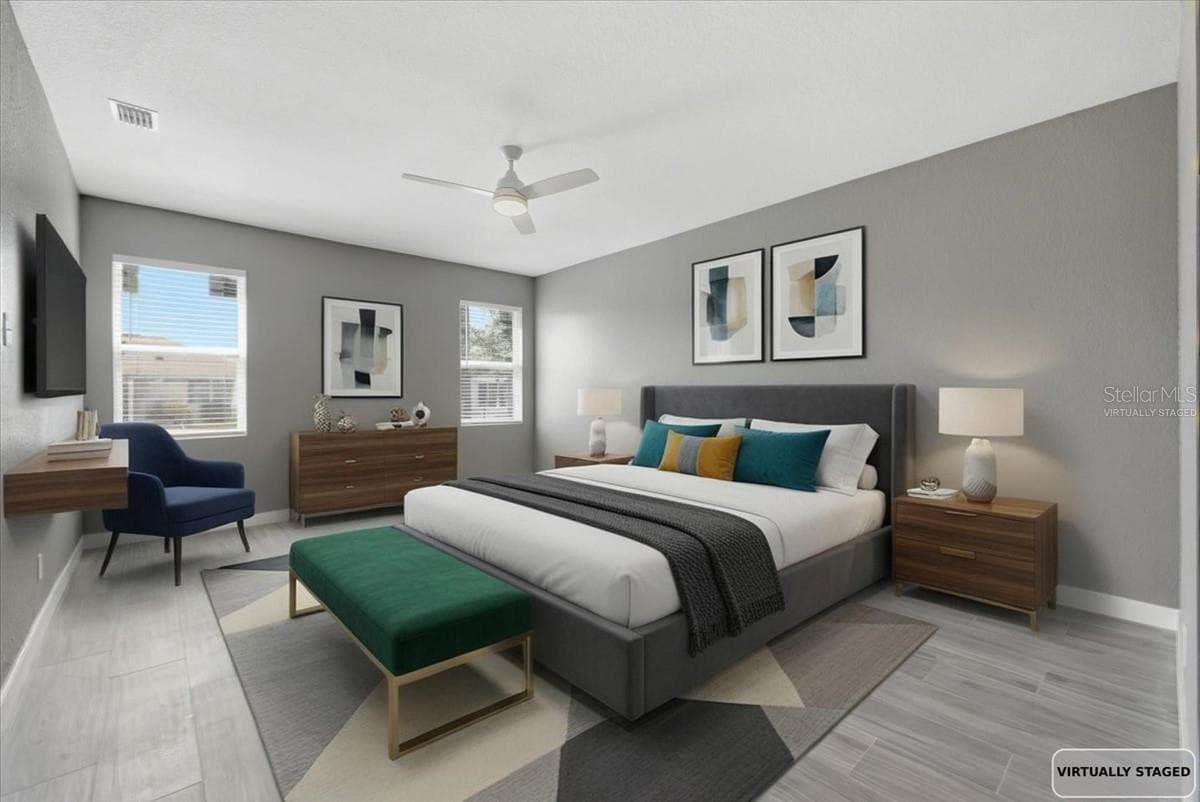 Virtually staged: Primary suite - 2683 HOPWOOD RD, NORTH PORT