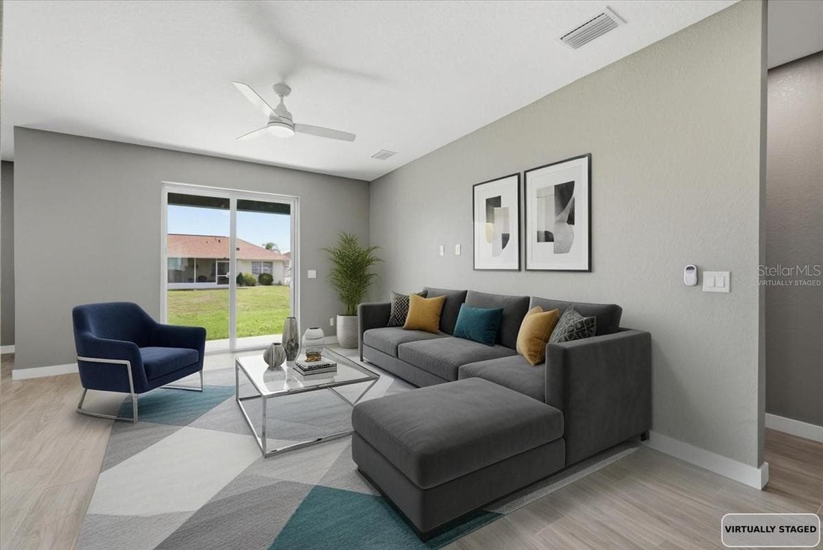 Virtually staged: Living room - 2683 HOPWOOD RD, NORTH PORT