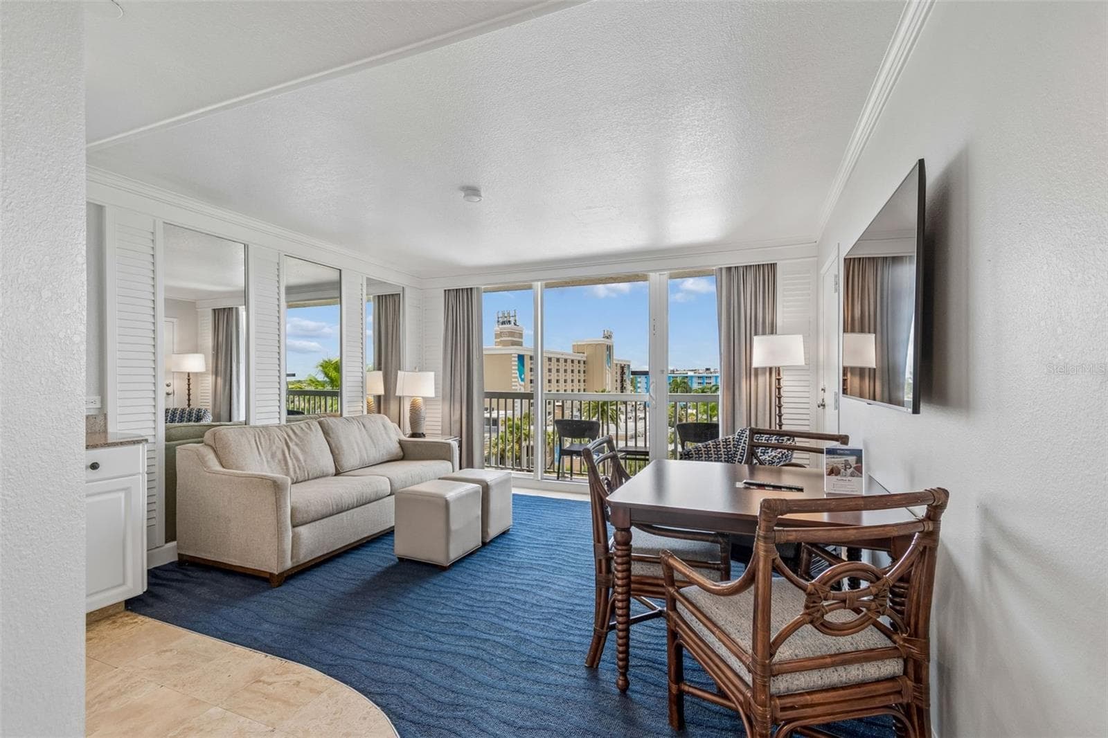 Spacious living area with sleeper sofa - 5500 GULF BLVD #6241, ST PETE BEACH
