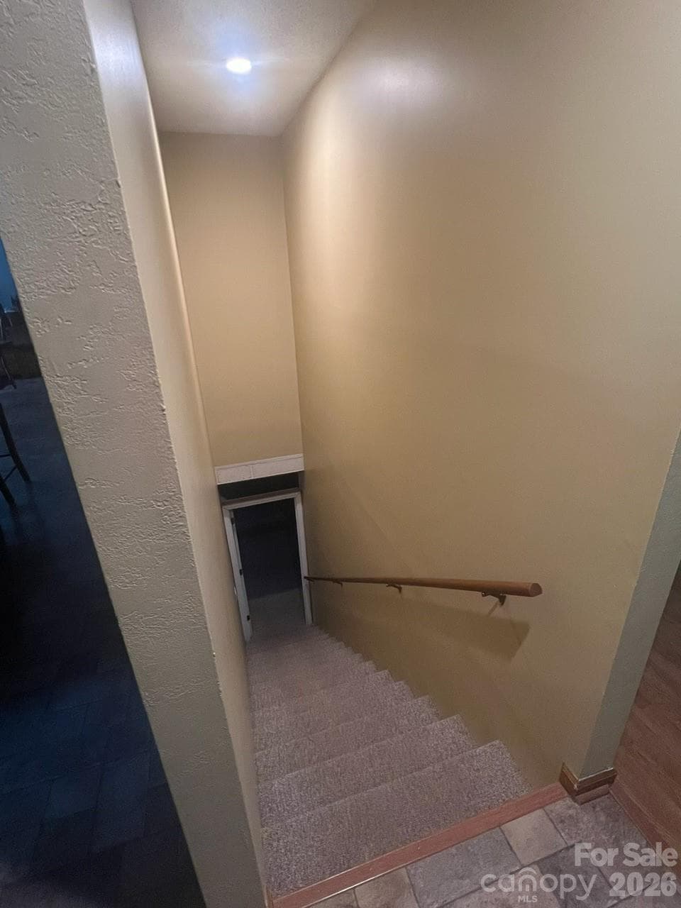 Stairs to lower level - 400 Sunset Heights, Canton