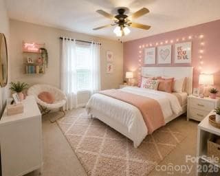 Virtually Staged 2nd Bedroom - 2705 N Center Street, Hickory