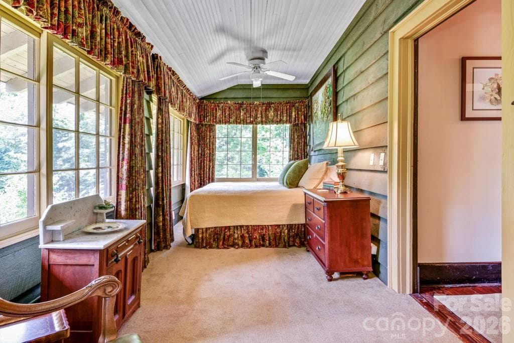 Windows slide to open and have the original screens. Making the ideal sleeper porch. - 75 Charles Street, Saluda