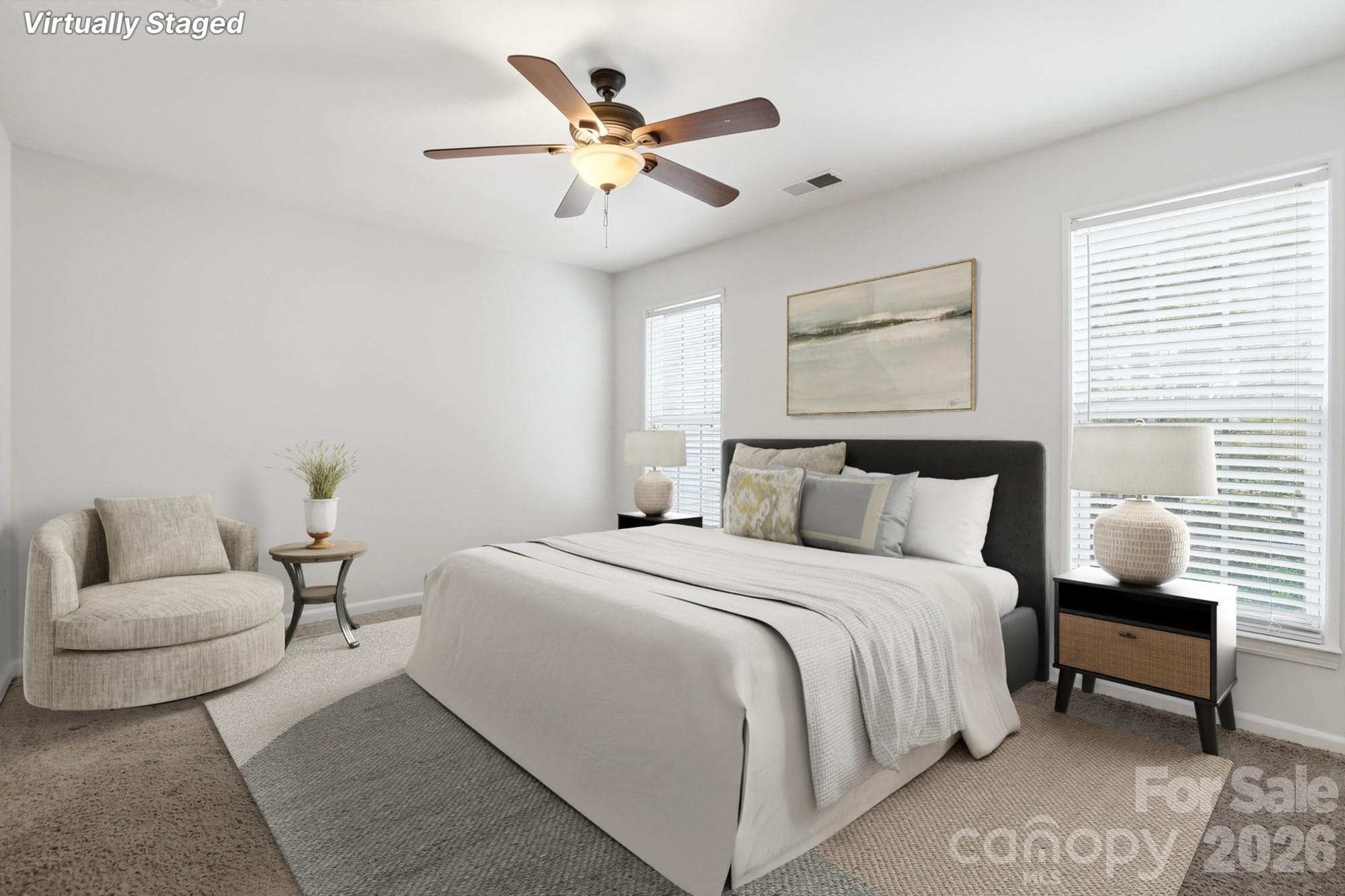 Primary Bedroom / Virtually Staged - Charlotte