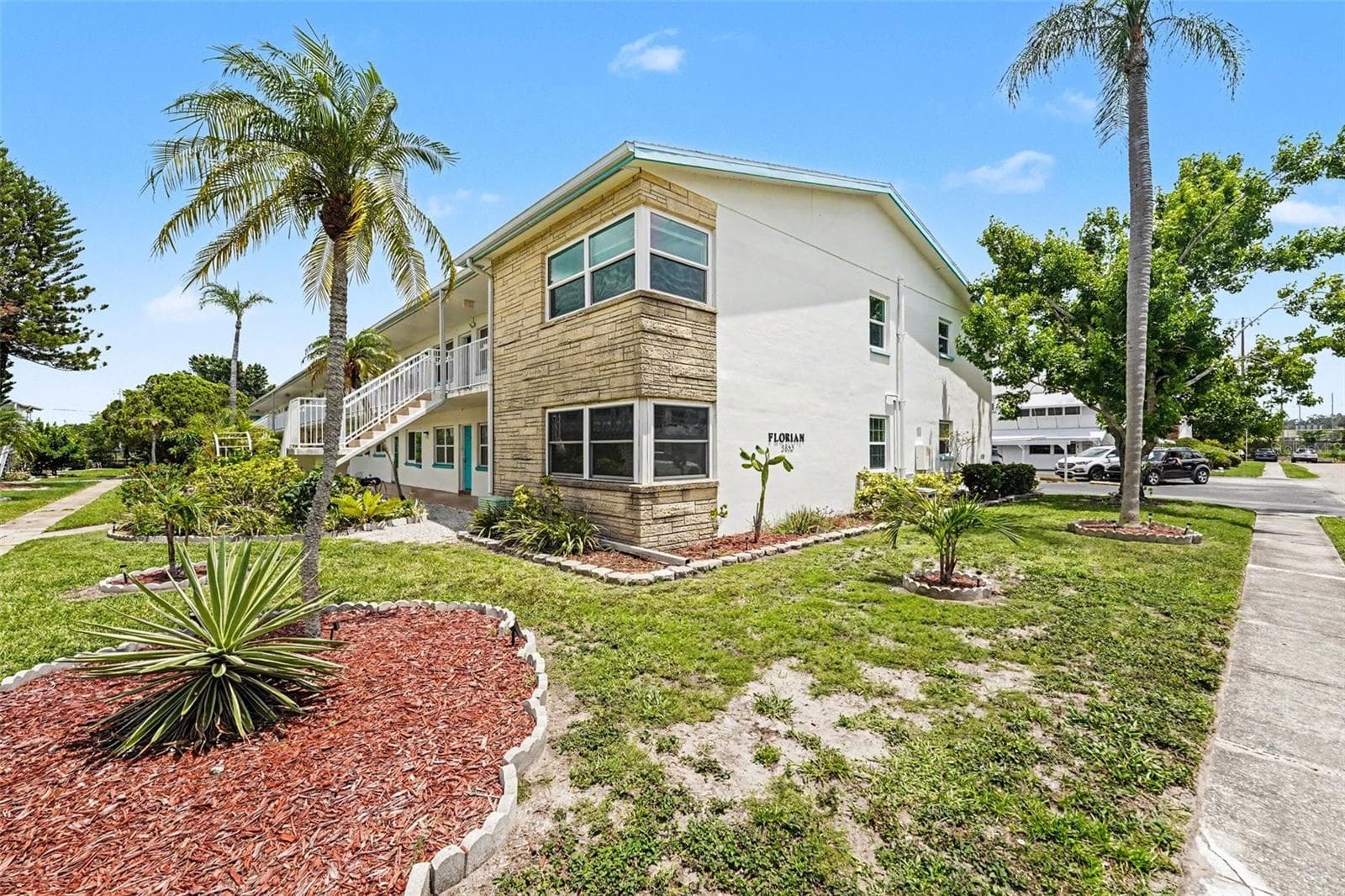 Property Front Corner View - 5855 18TH ST N #1, ST PETERSBURG