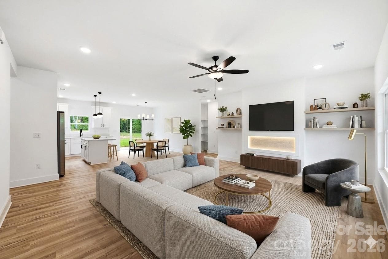 Virtual Staging/ Living room - 3272 Fairview Drive, Gastonia