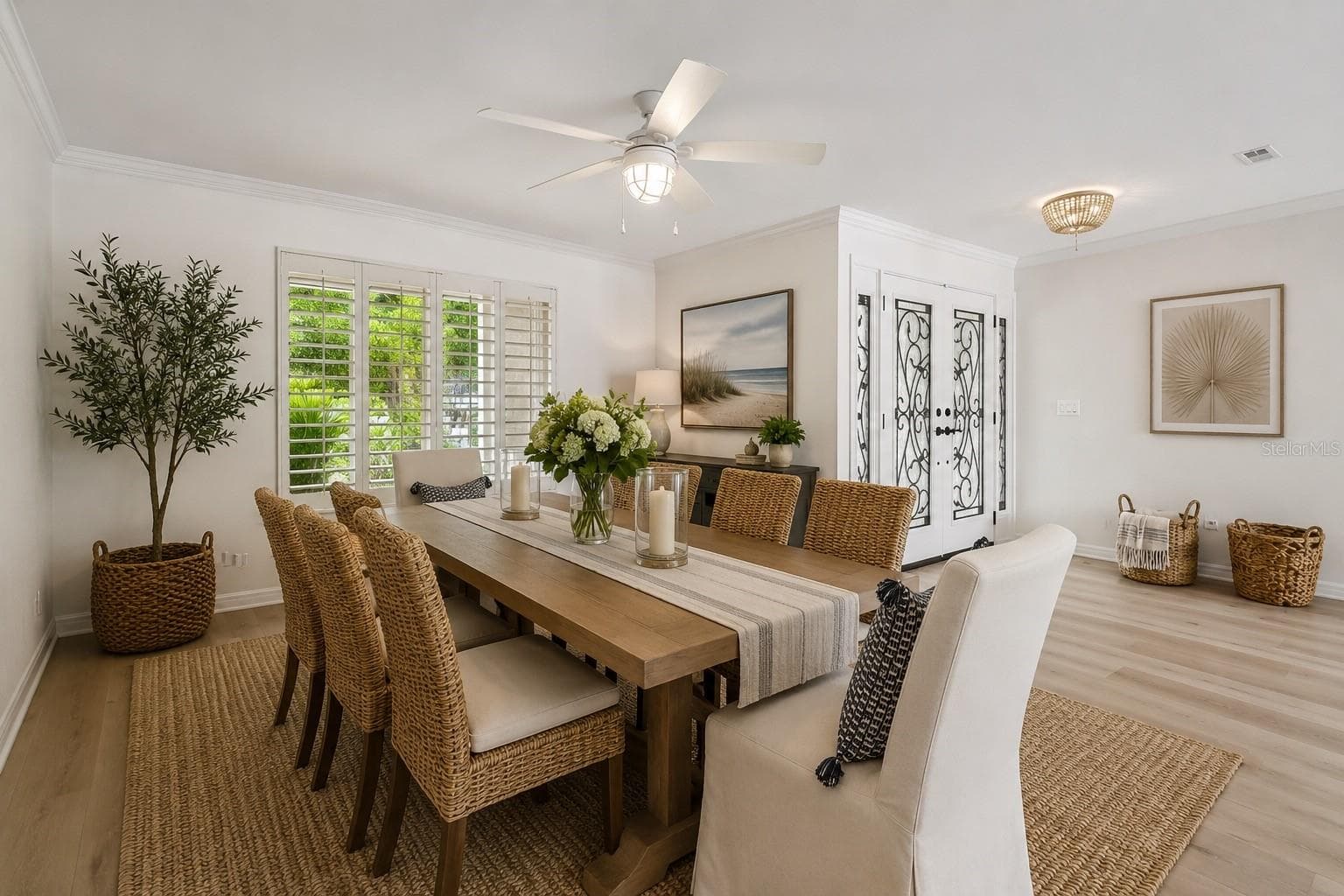 Dining Room - added virtual decoration without alteration to actual space - 205 HARRISON AVE, BELLEAIR BEACH