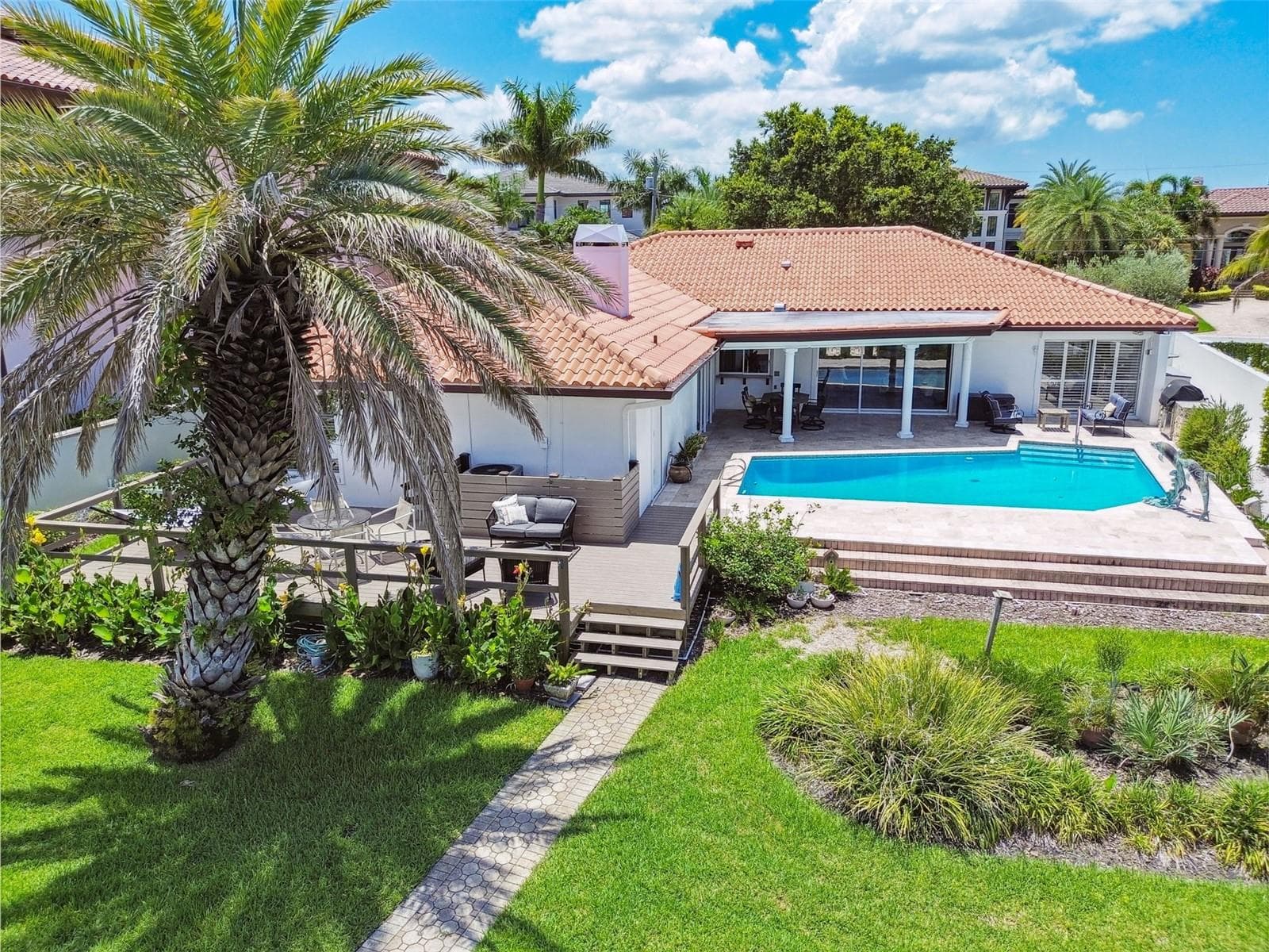 drone view of back of property - 205 HARRISON AVE, BELLEAIR BEACH