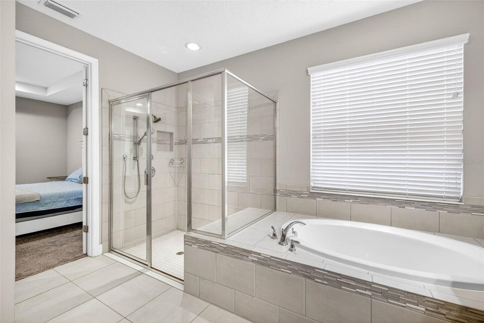 Primary Bathroom - Shower and Garden Tub - 29894 CHAPEL CHASE DR, WESLEY CHAPEL