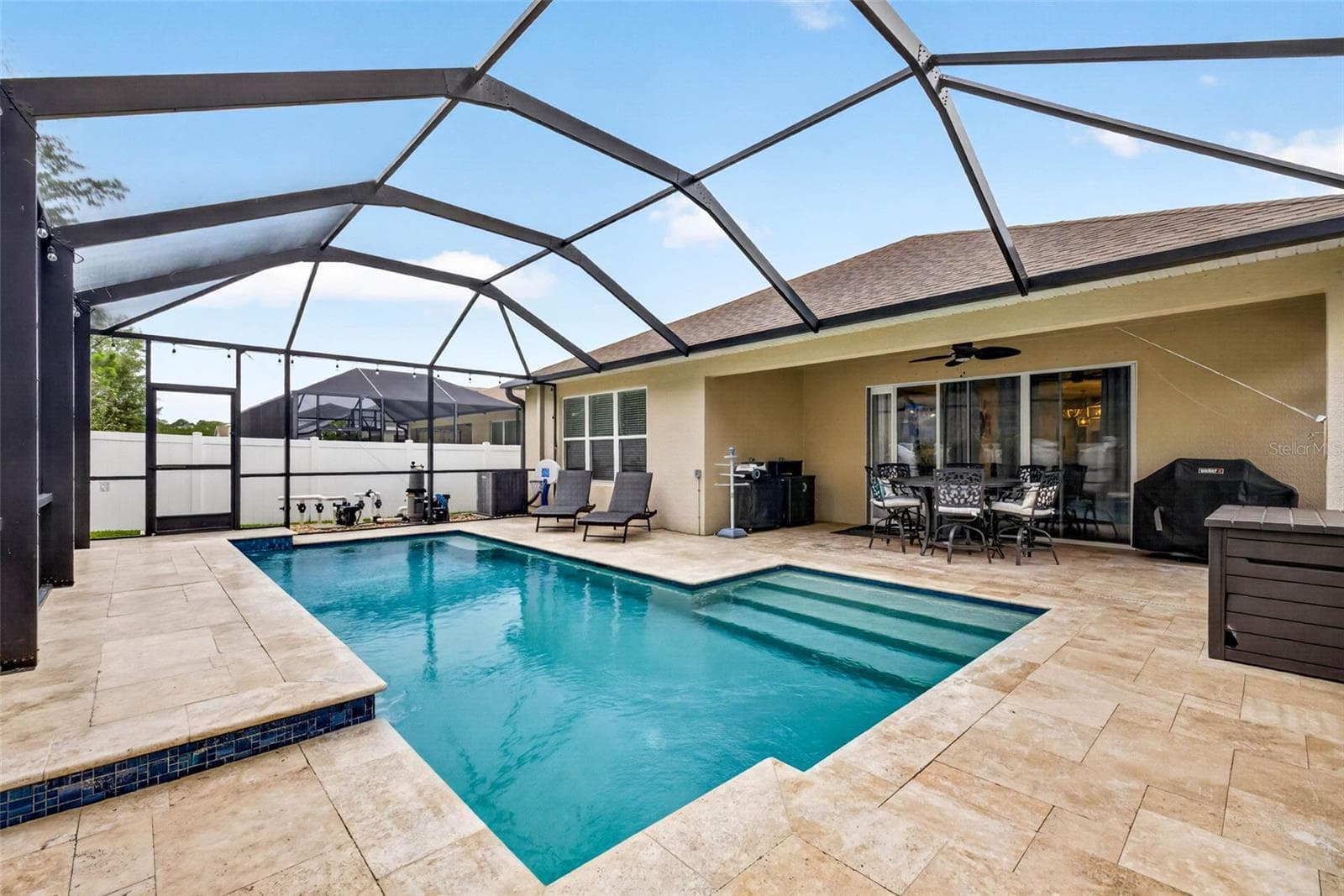 Saltwater Pool with Screened Lanai Enclosure - 29894 CHAPEL CHASE DR, WESLEY CHAPEL