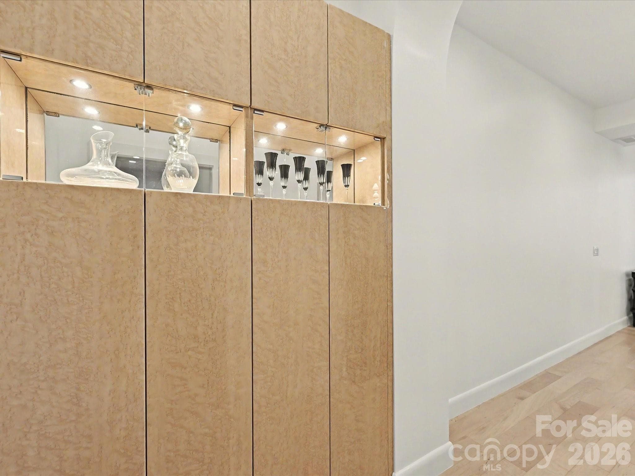 Built Ins off Kitchen back entrance to Study - 127 N Tryon Street, Charlotte