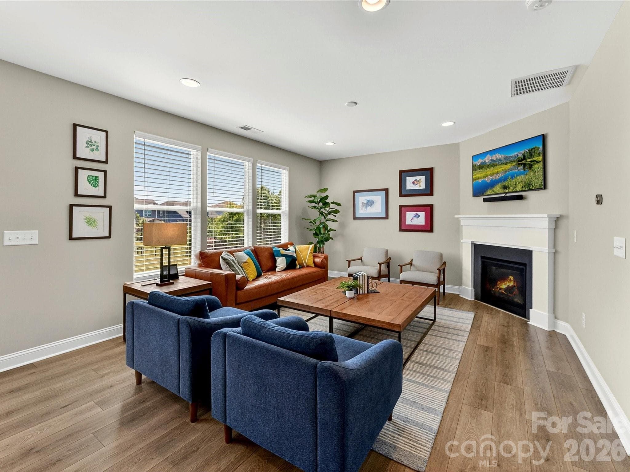 Family Room with Gas Fireplace - 6203 Six String Court, Fort Mill