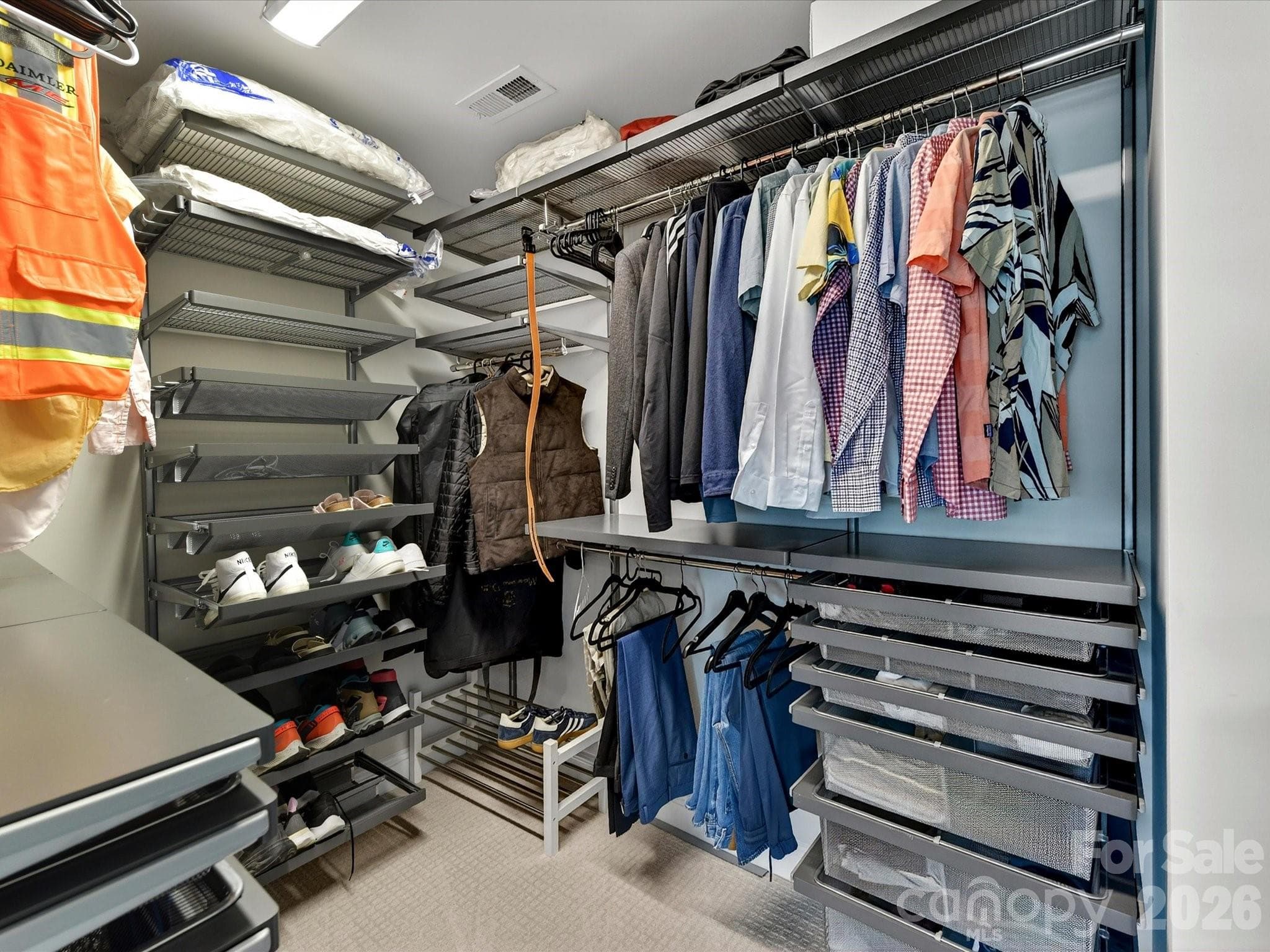 Closet System in Primary Closet - 6203 Six String Court, Fort Mill