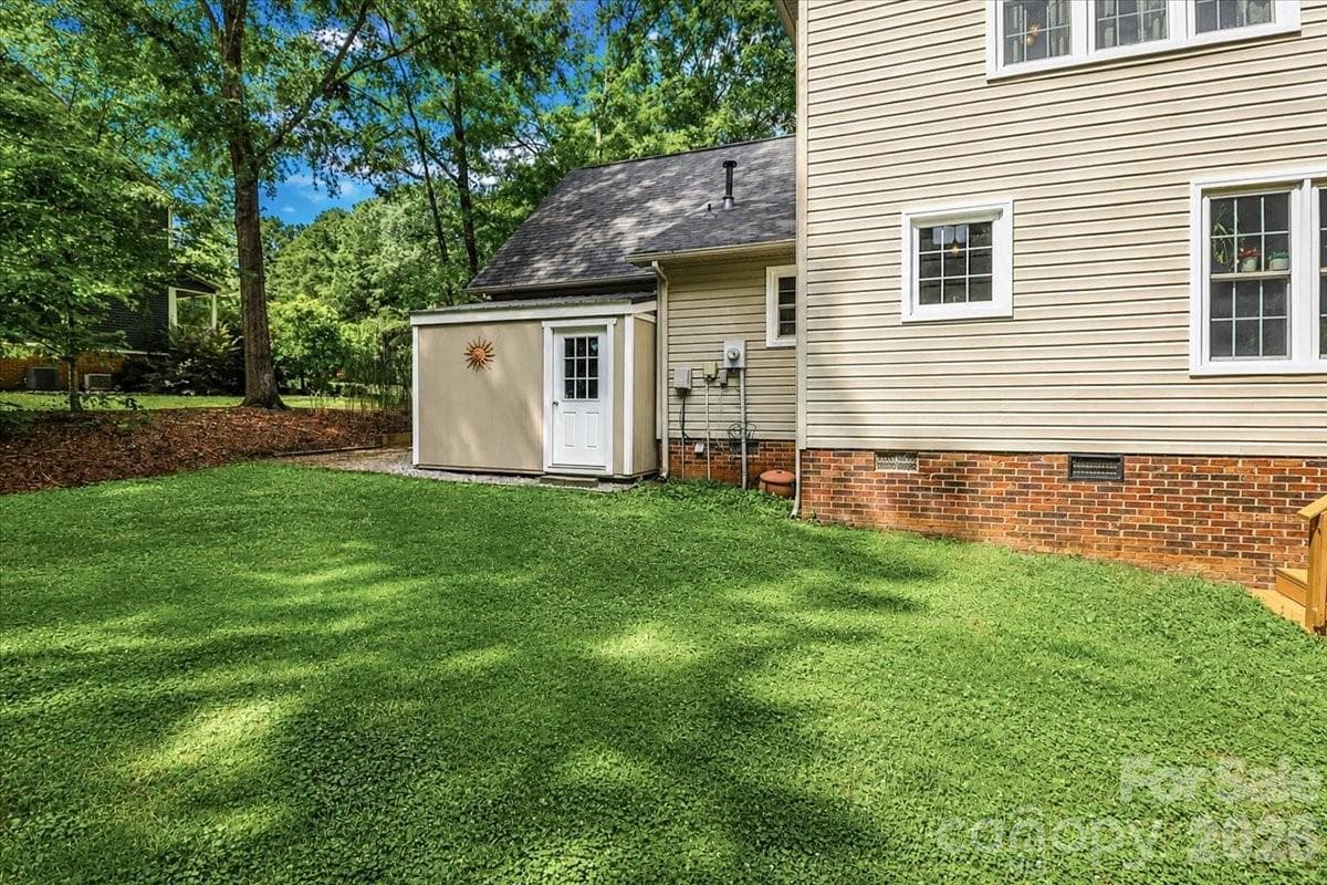 Backyard with Storage Shed - 311 N Deerfield Circle, Salisbury
