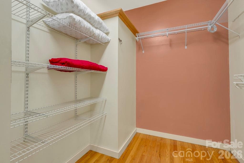 Lower-level studio bedroom suite walk-in closet - 1590 Shulls Mill Road, Boone