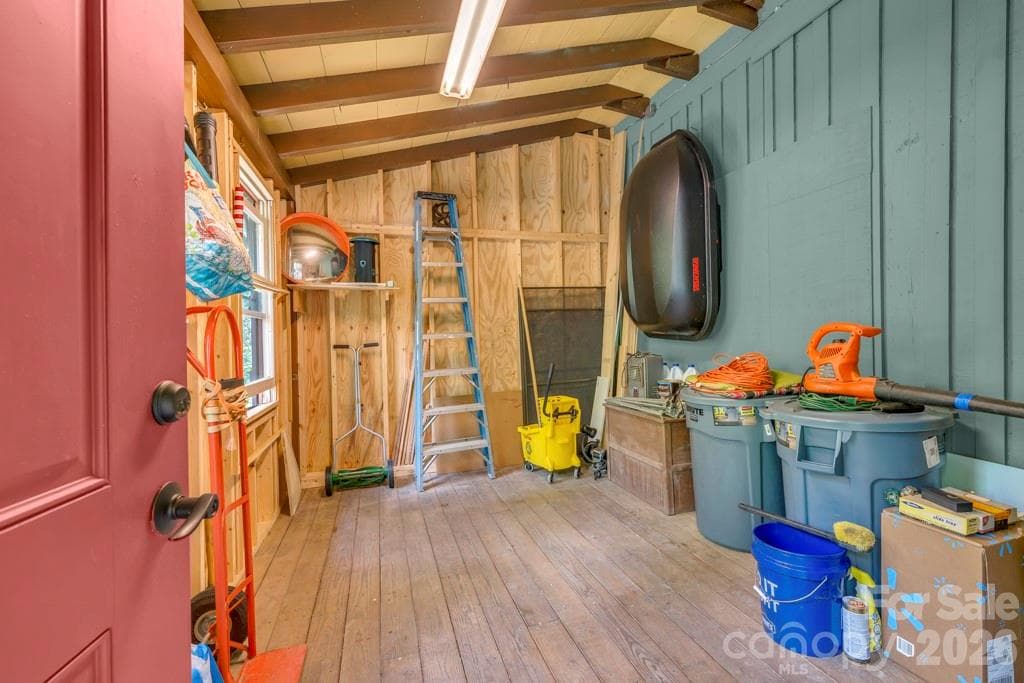 Nice storage space off of covered front porch - one of a few exterior storage spaces! - 1590 Shulls Mill Road, Boone