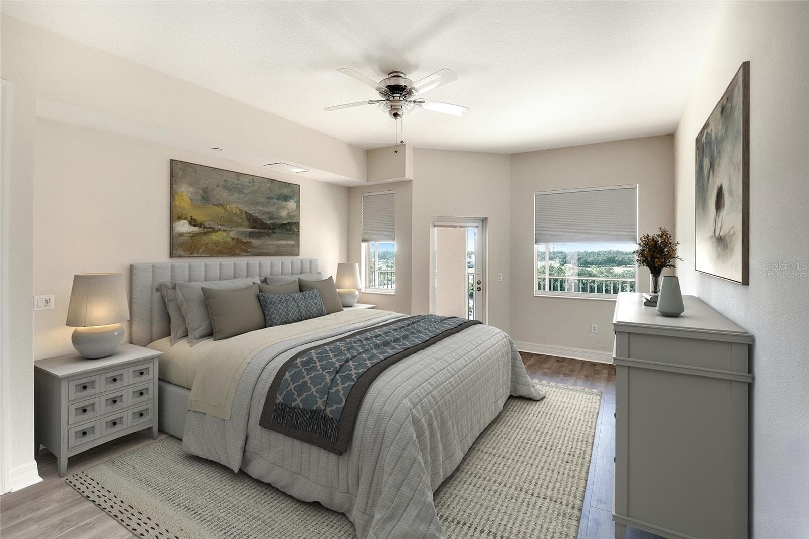 Virtually staged primary bedroom - 1921 MONTE CARLO DR #603, SARASOTA