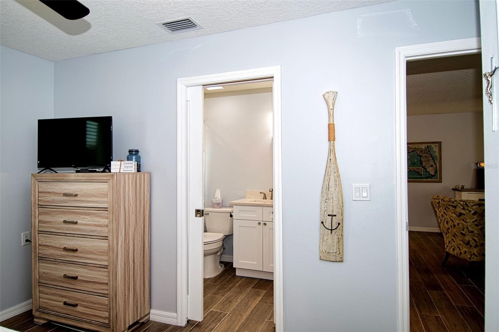 Master Bedroom with access to Master Bath. - 6420 BOATYARD DR, HUDSON