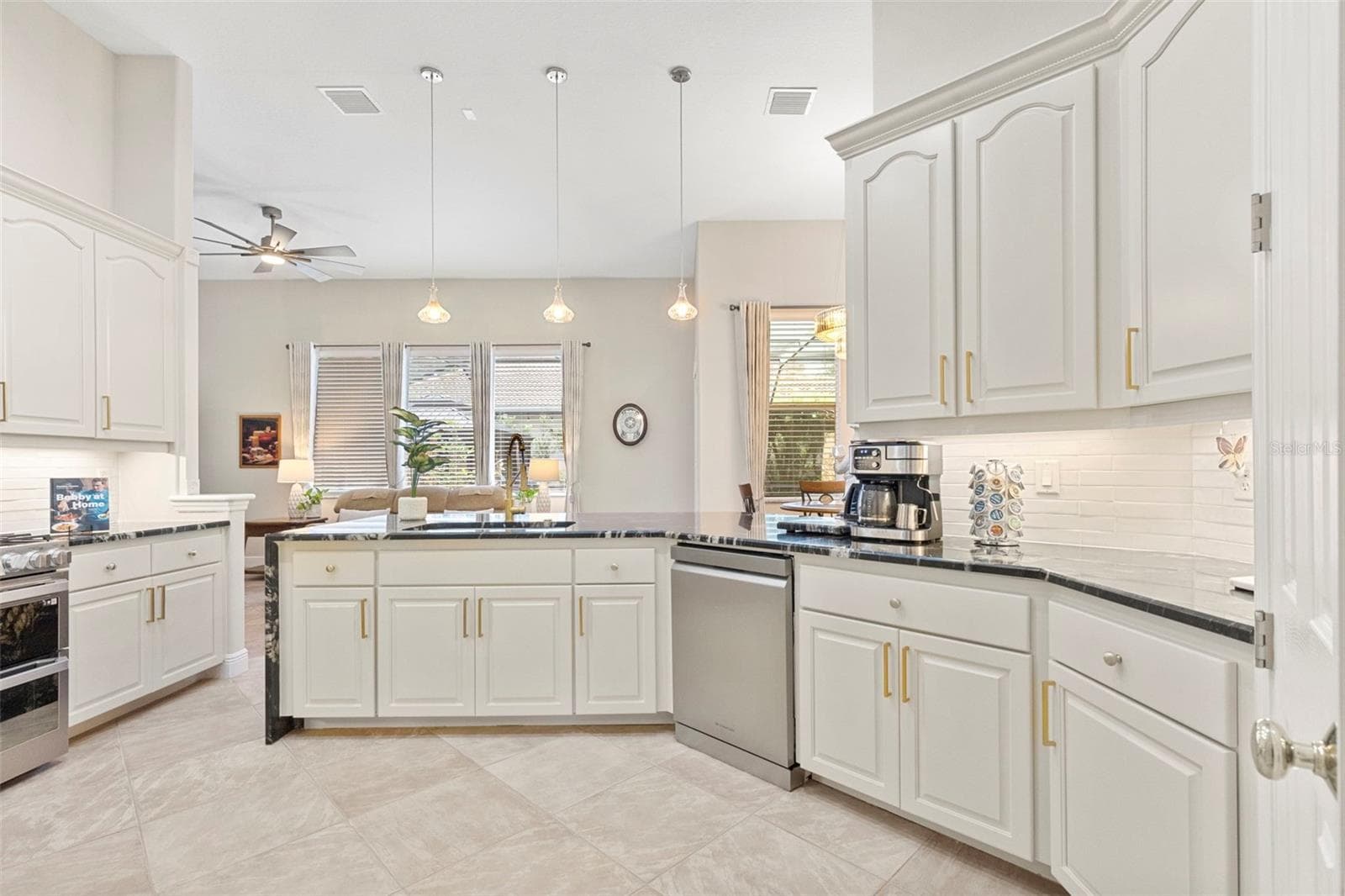 Kitchen-42' Upper Solid Wood Cabinets, Stunning Backsplash, Updated Cabinet Hardware - 20203 CANE RIVER WAY, TAMPA