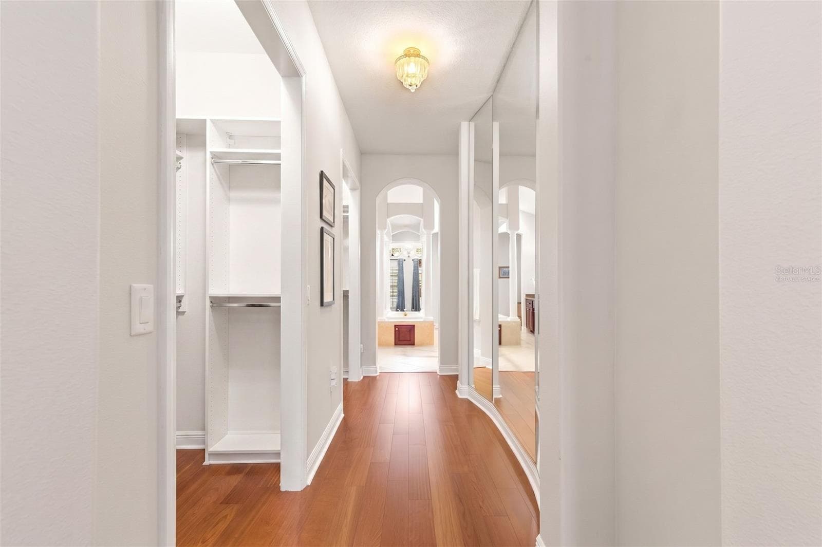 Virtually Staged- Entryway To Dual Custom Closets & En-Suite - 20203 CANE RIVER WAY, TAMPA