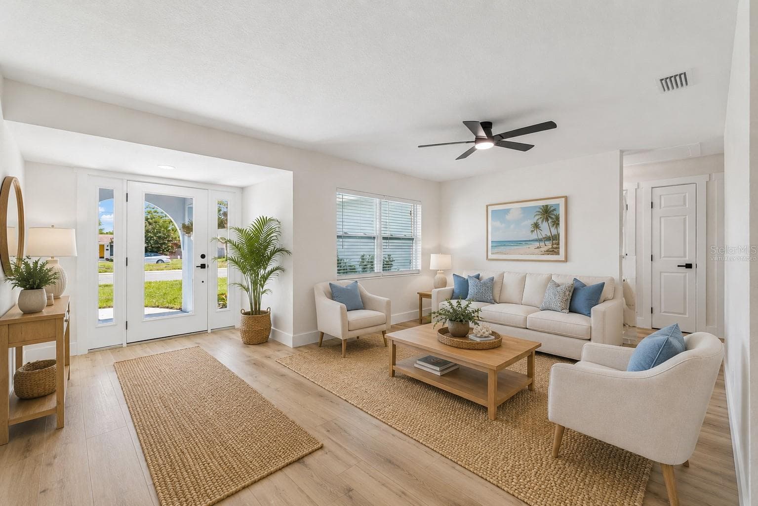 Entry and formal living. Virtually staged. - 1101 54TH AVE S, ST PETERSBURG
