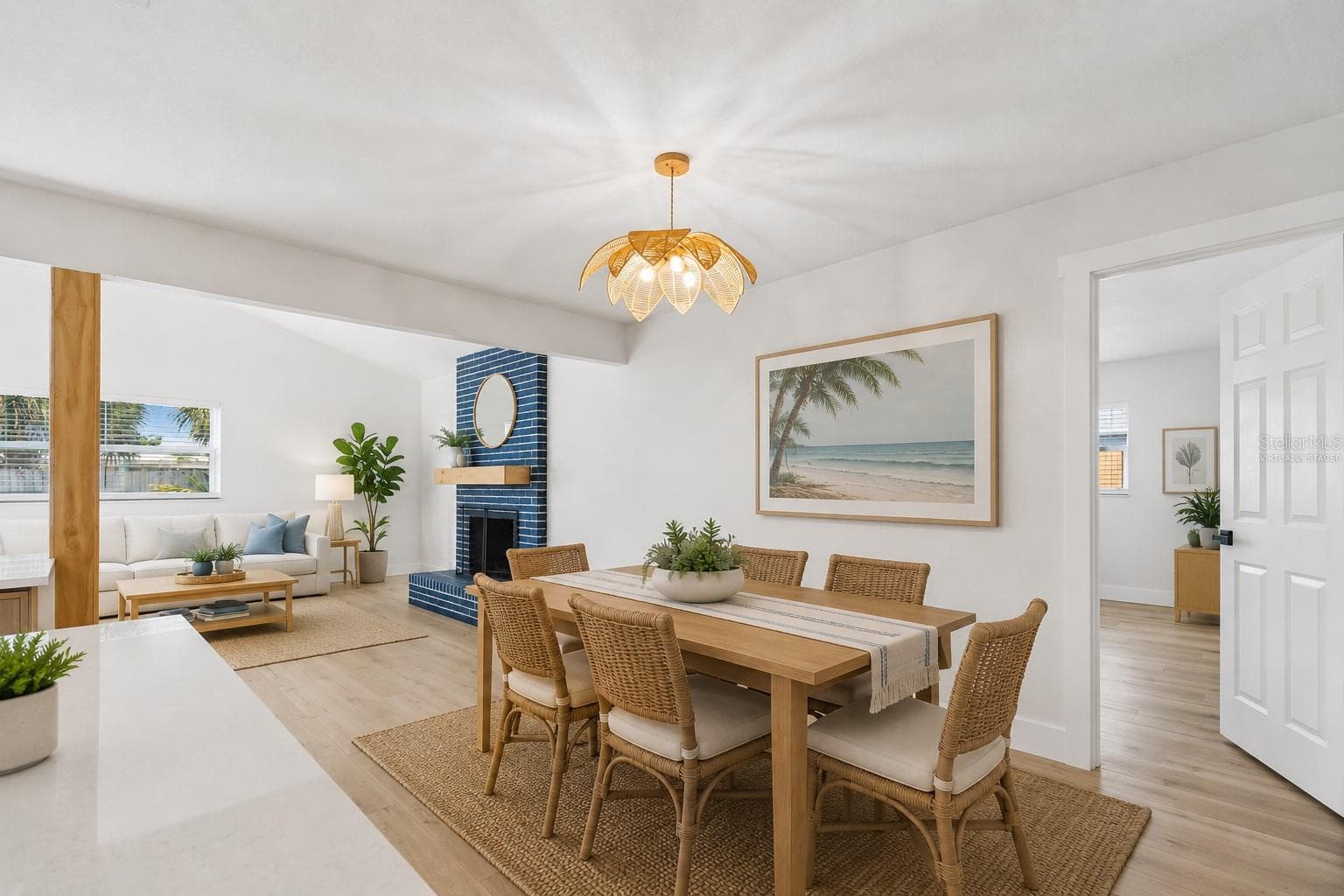 Dining/living room. Virtually staged. - 1101 54TH AVE S, ST PETERSBURG