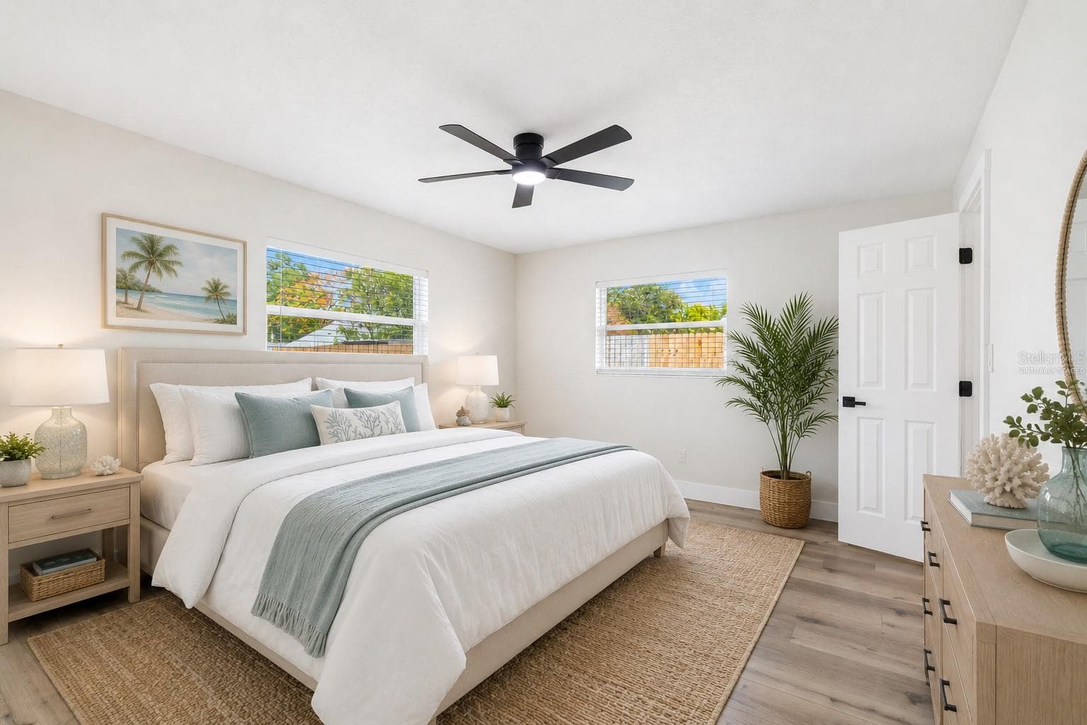 Primary bedroom. Virtually staged. - 1101 54TH AVE S, ST PETERSBURG