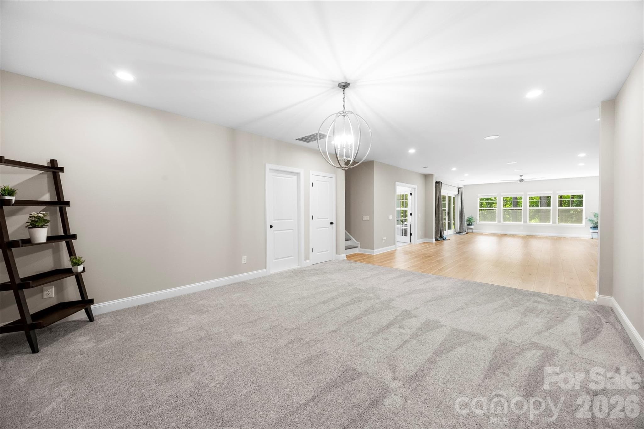 Walk-out basement living/recreation area - 6039 Chimney Bluff Road, Lancaster