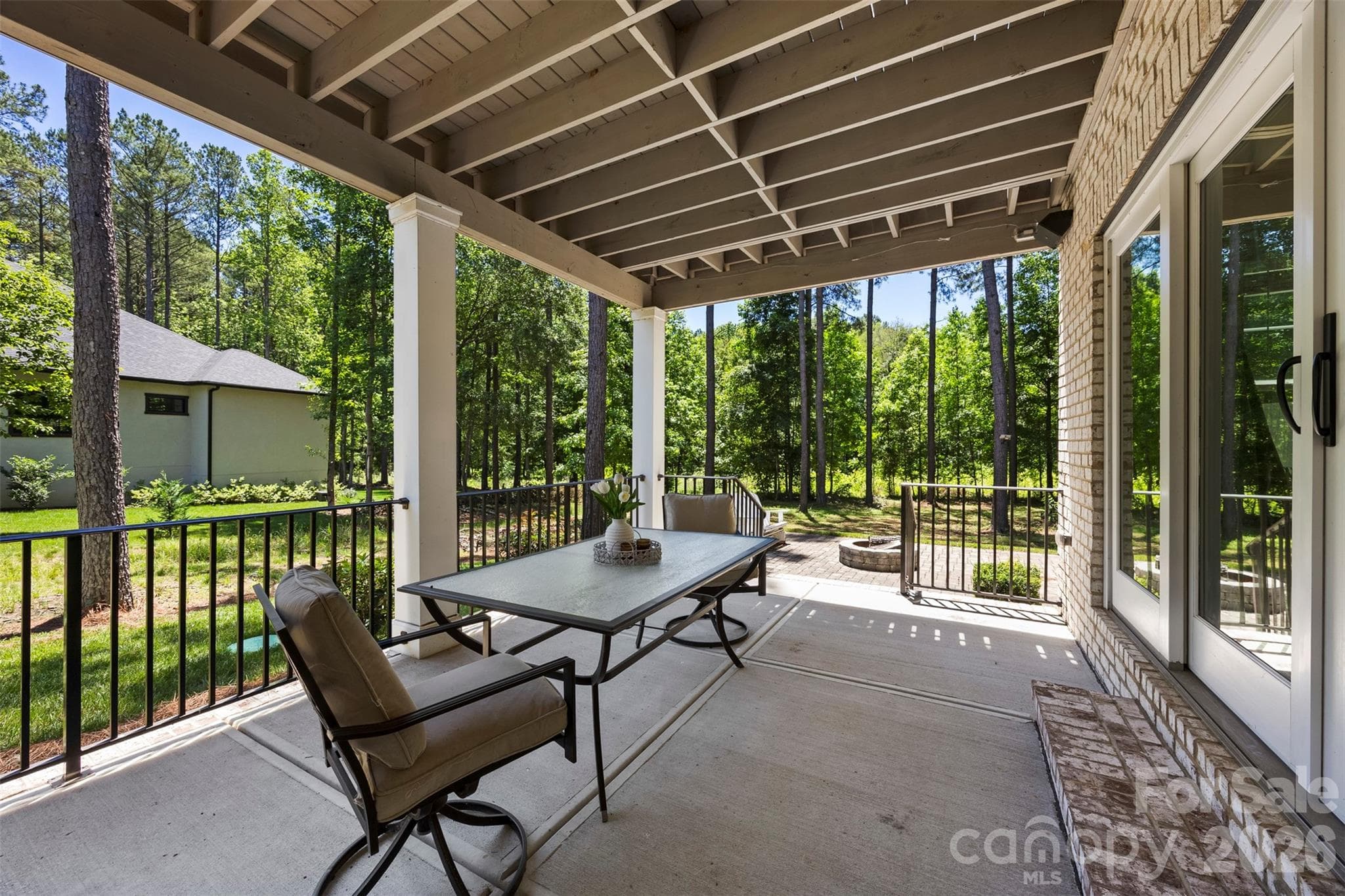 Basement Level Covered Patio - 6039 Chimney Bluff Road, Lancaster