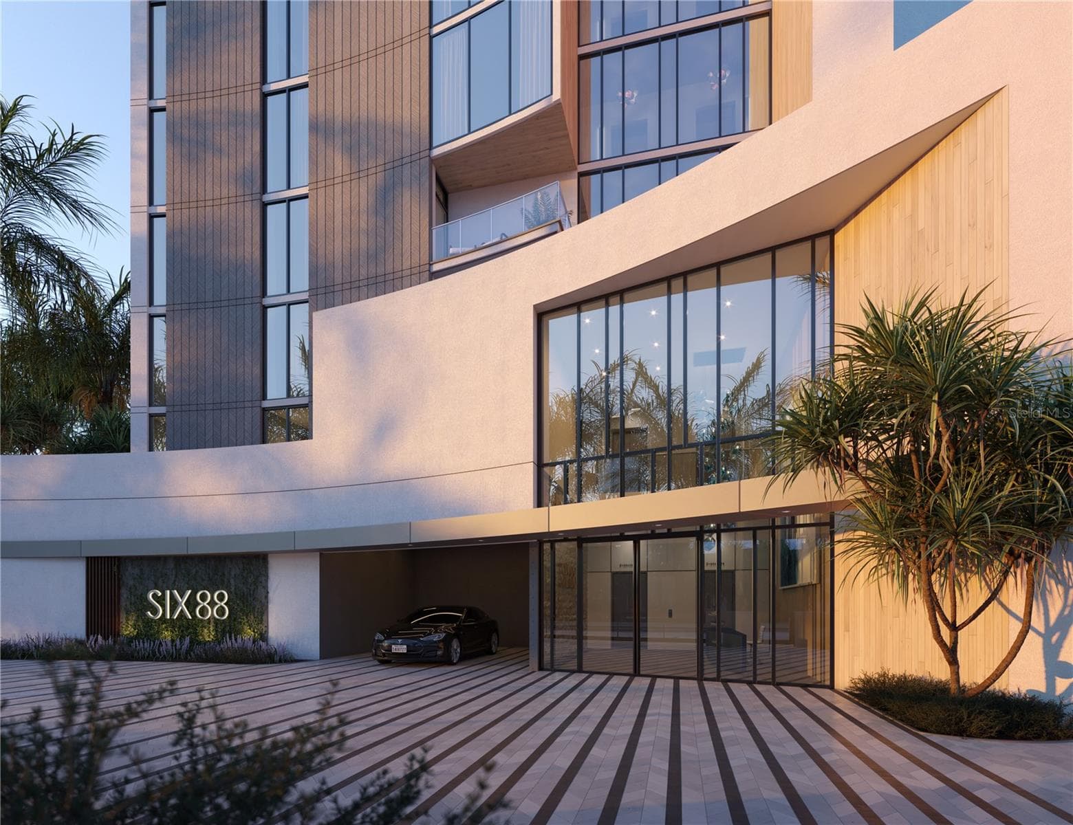 Rendering Exterior Private Garages - 688 GOLDEN GATE PT #801, SARASOTA