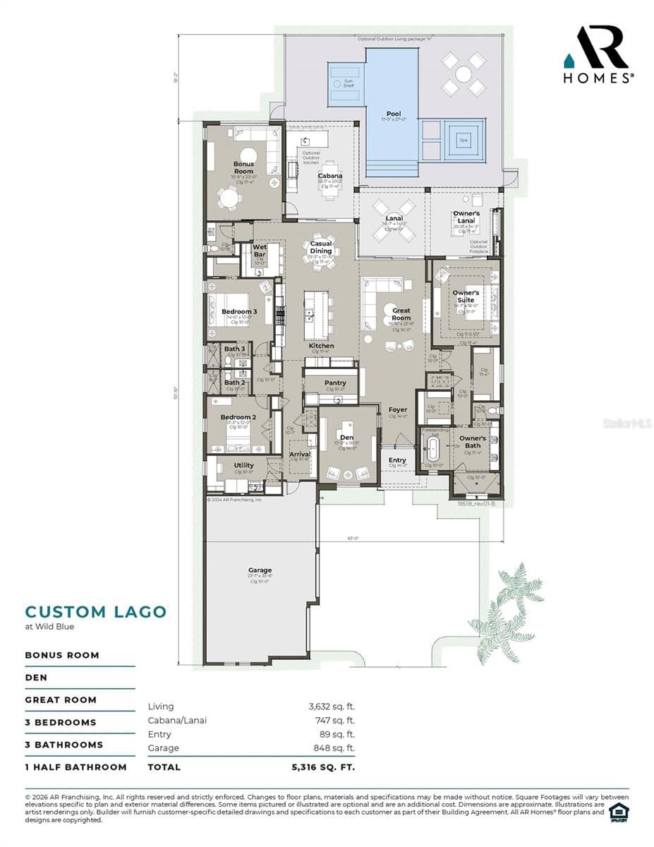 Lago floor plan - 8613 SANDPOINT ST, SARASOTA