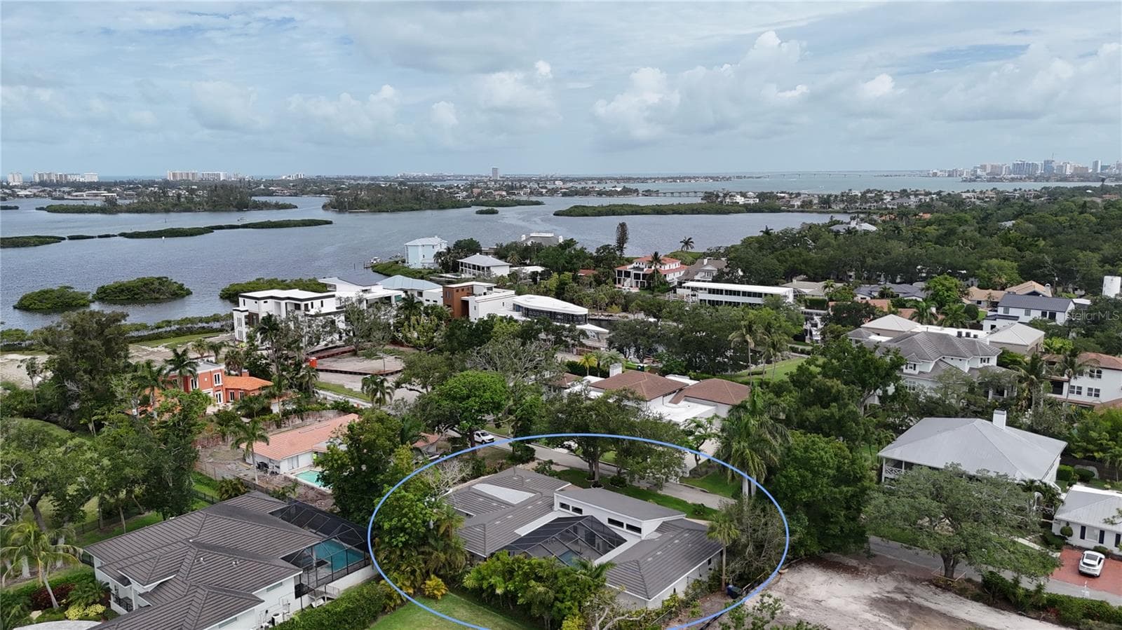 Aerial West of Trail Setting - 1428 PINE BAY DR, SARASOTA
