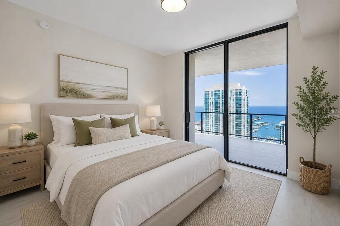 Primary Bedroom - Virtually Staged - 275 1ST AVE S #3503, ST PETERSBURG