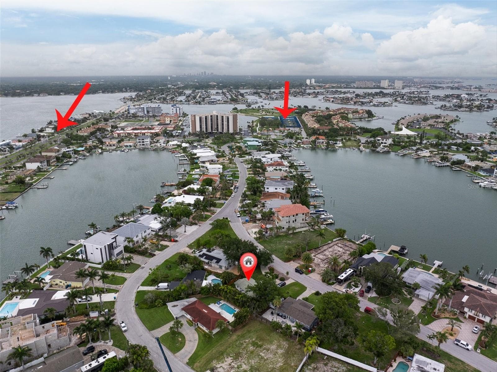 About 14 homes to golf and tennis or go left to pathway to beach - 55A DOLPHIN DR, TREASURE ISLAND