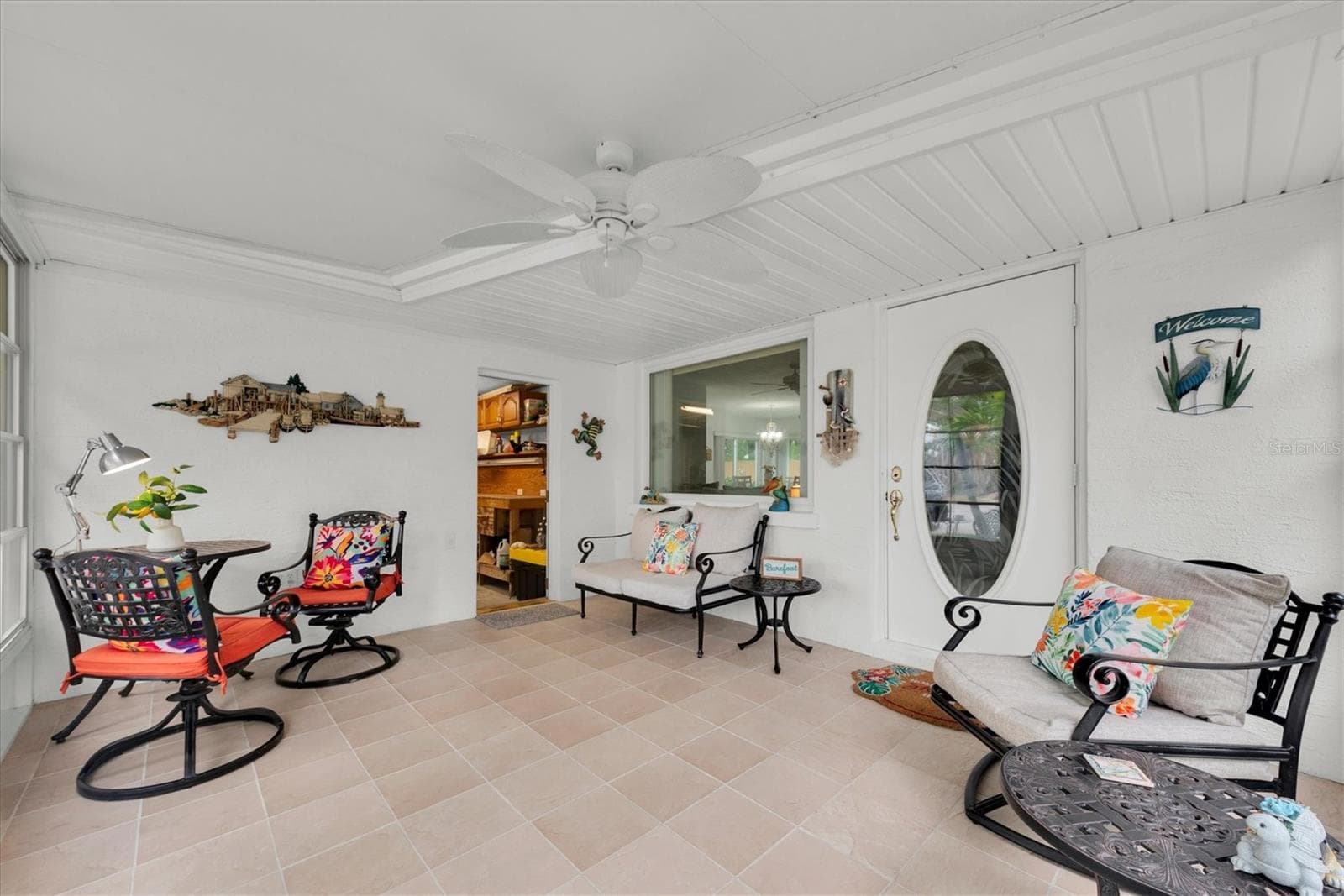 Front porch and garage entrance - 55A DOLPHIN DR, TREASURE ISLAND