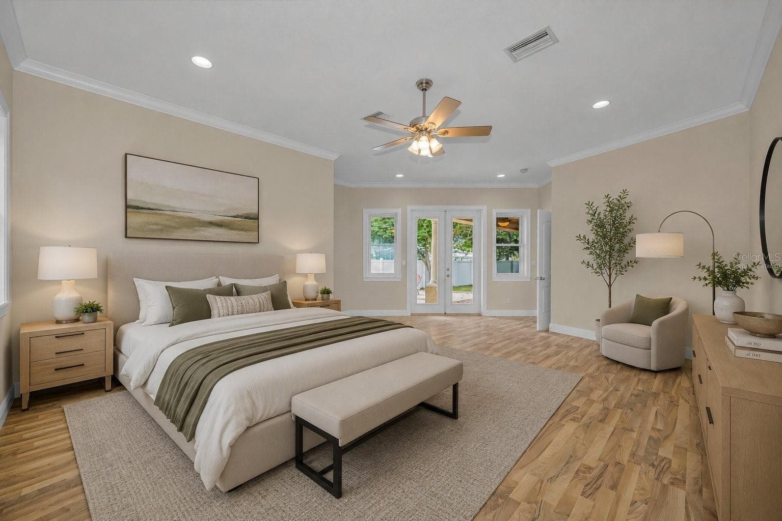 Virtually Staged, Bed Towards Closet - 1888 BUGLE LN, CLEARWATER
