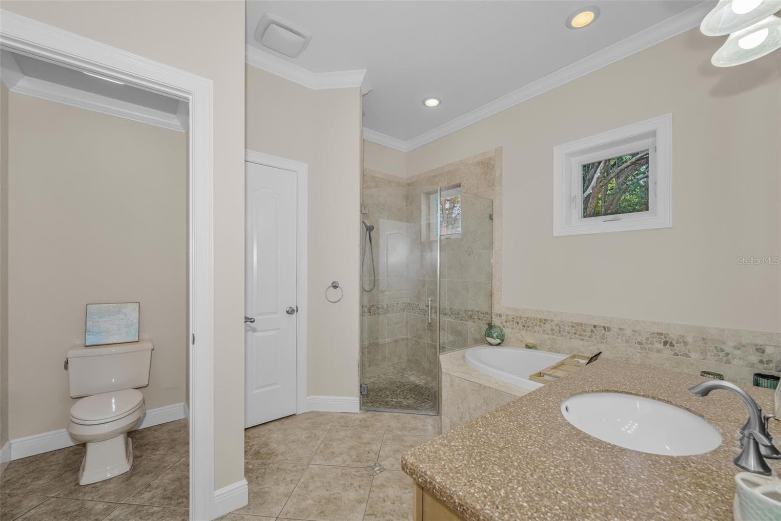 Huge Walk in Shower with new glass door and panel - 1888 BUGLE LN, CLEARWATER