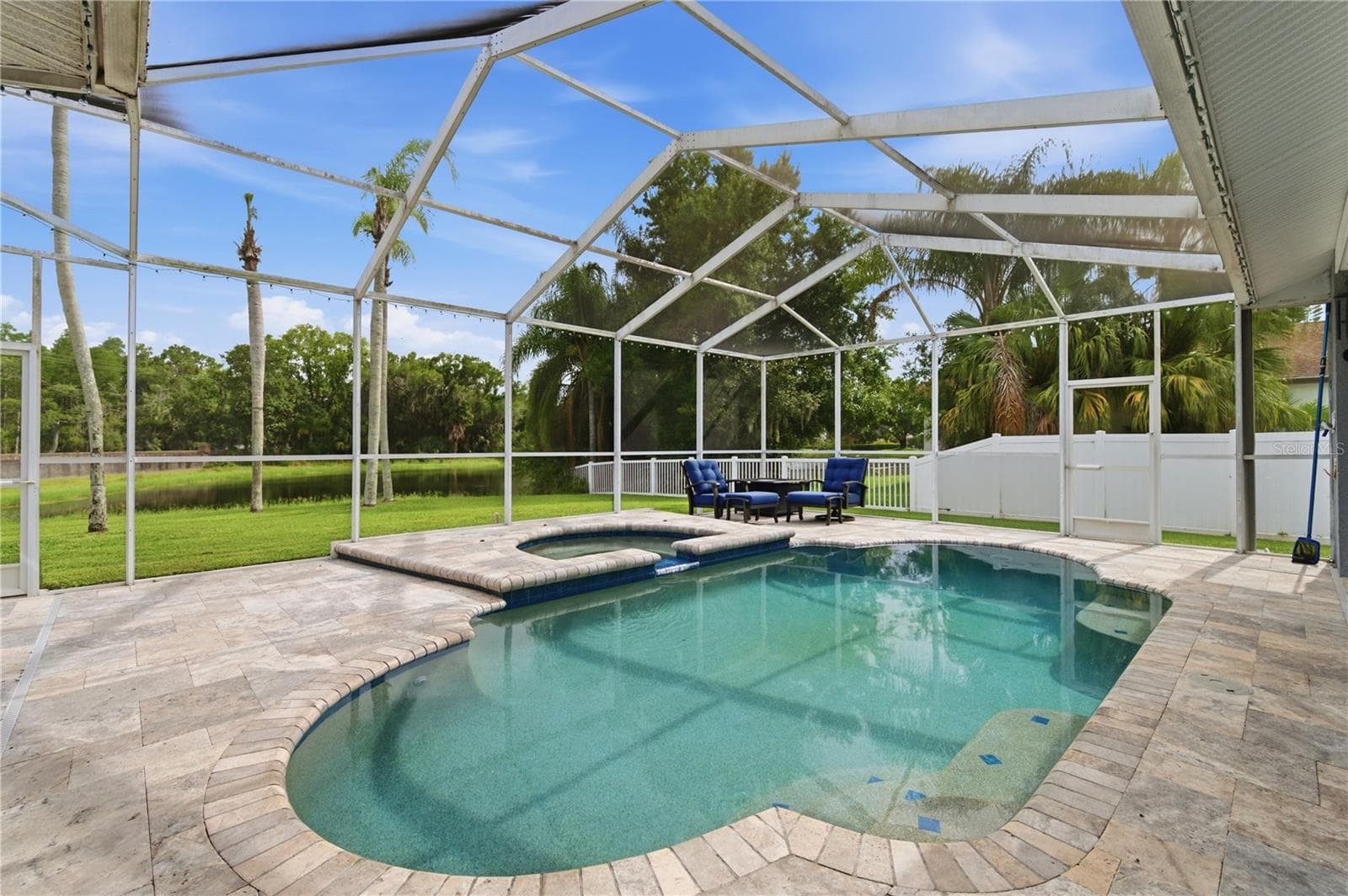Pool & Spa with views of the spring fed pond - 17024 WINNERS CIR, ODESSA