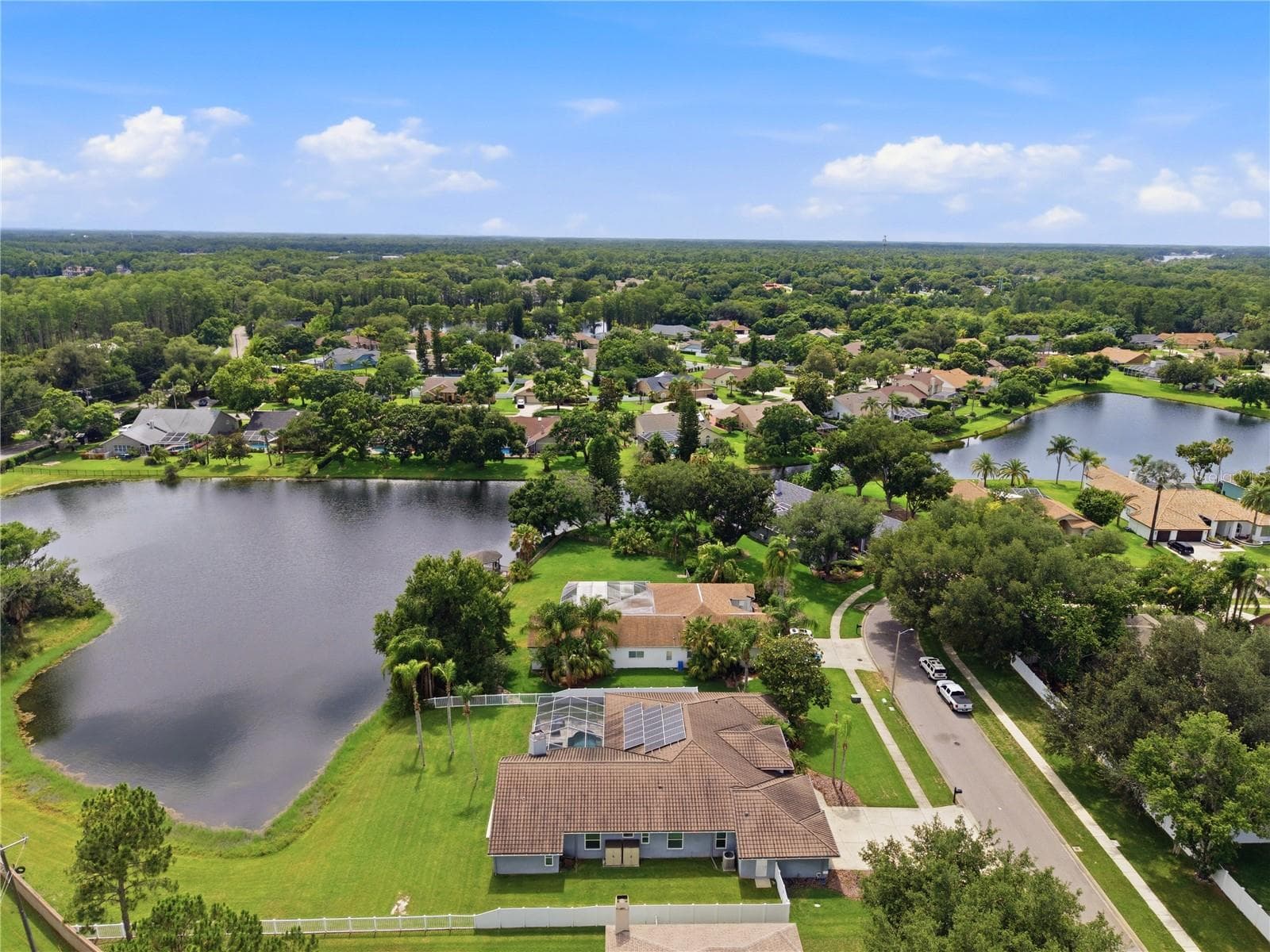Aerial view from the east of the property - 17024 WINNERS CIR, ODESSA