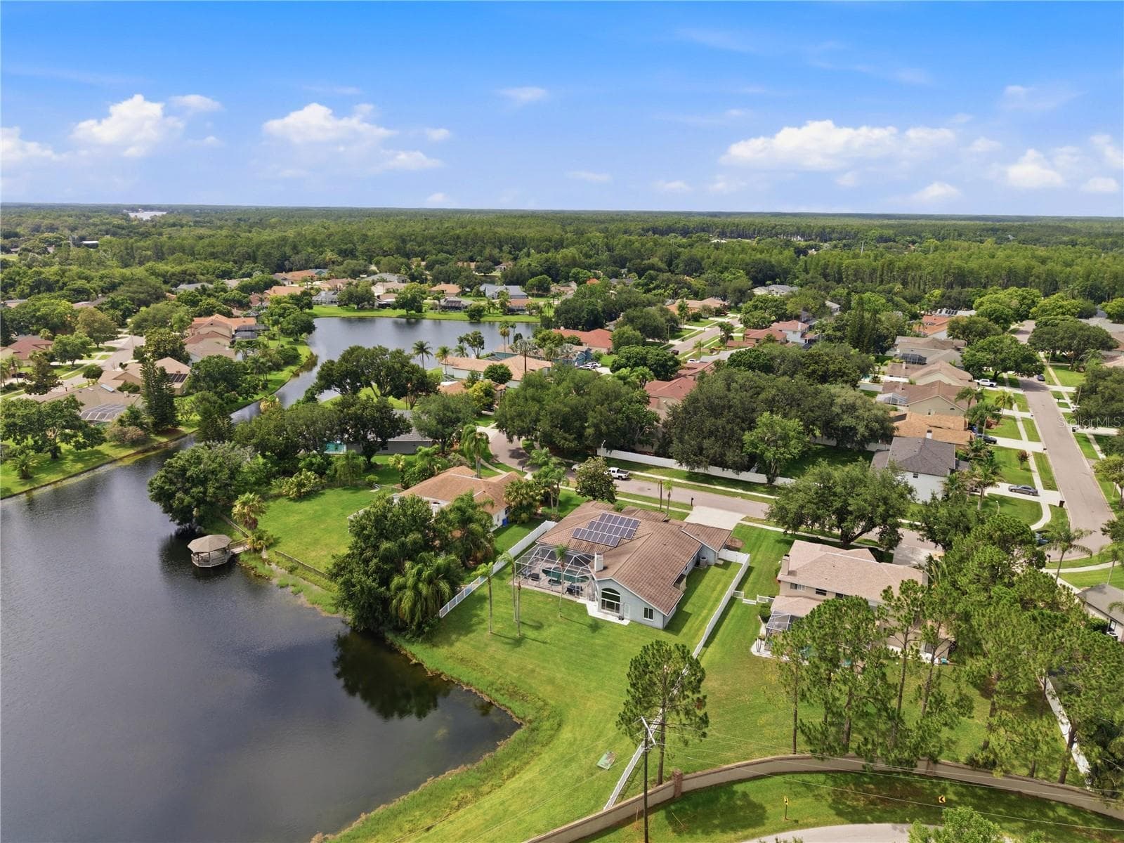 Aerial view from the southeast of the property - 17024 WINNERS CIR, ODESSA