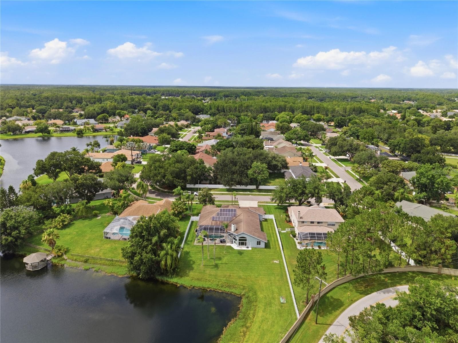 Aerial view from the south of the property - 17024 WINNERS CIR, ODESSA