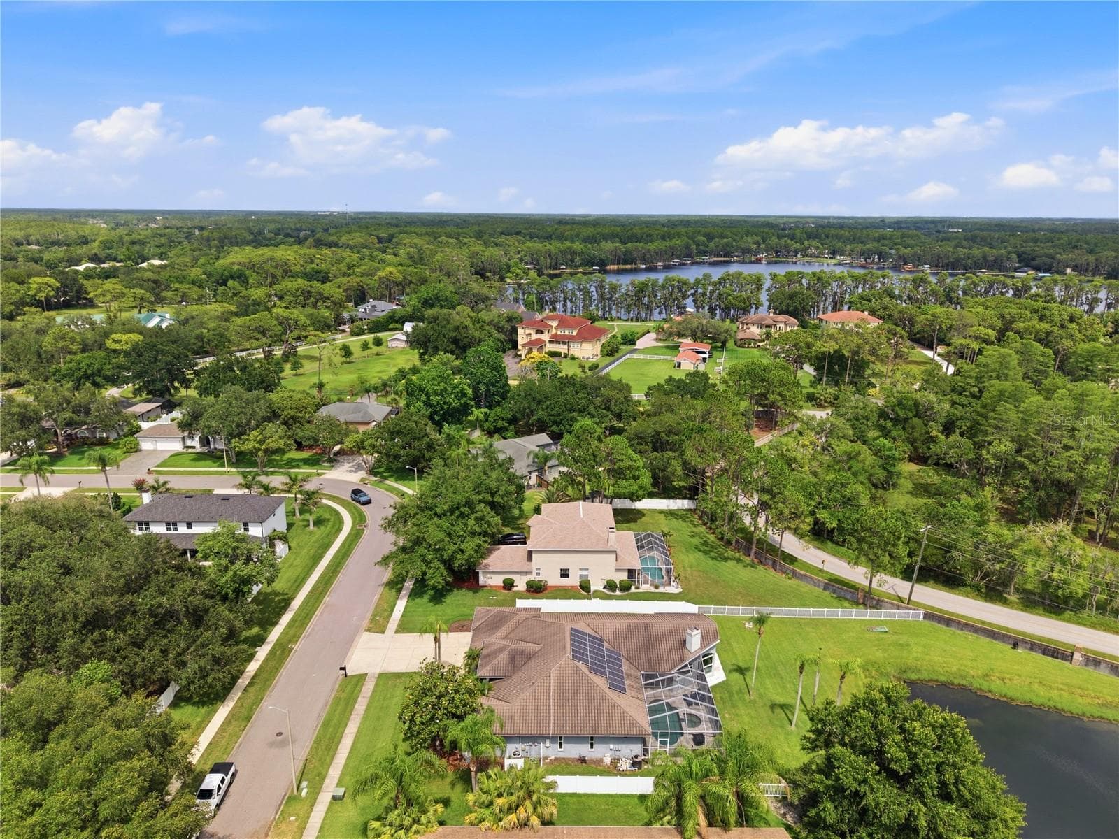Aerial view from the west of the property - 17024 WINNERS CIR, ODESSA