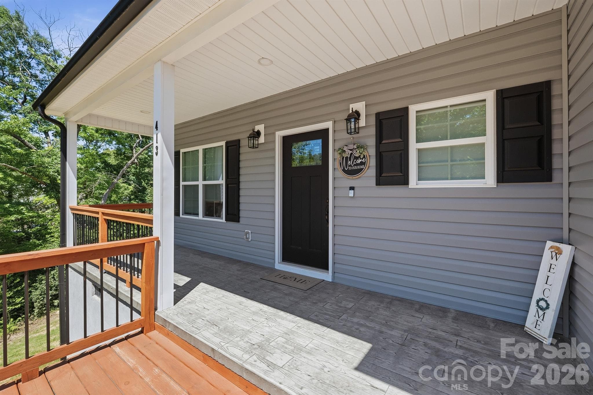 Spacious Front Porch with Stamped Concrete - 413 Lakewood Drive, Lexington