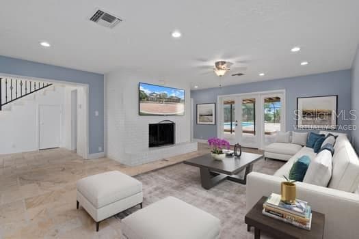 virtually staged family room - 2309 CYPRESS WALK WAY, RUSKIN
