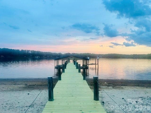 twilight view from dock - 615 Kenway Loop, Mooresville